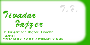 tivadar hajzer business card